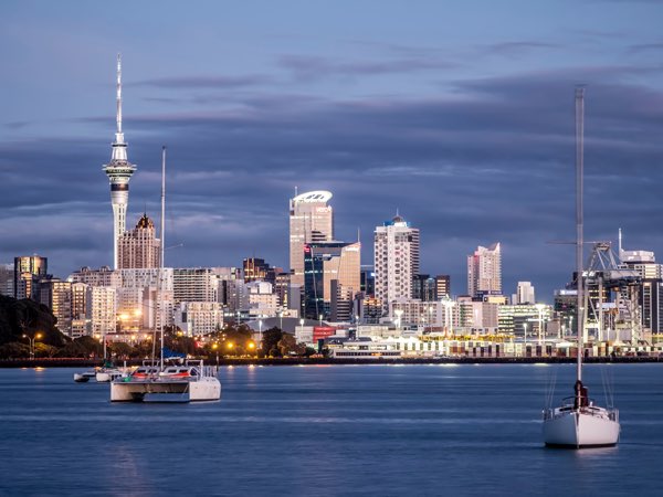 写真：NZ オークランド市の風景